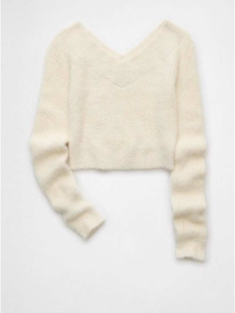 American Eagle Outfitters Cropped V-Neck Cropped Sweater